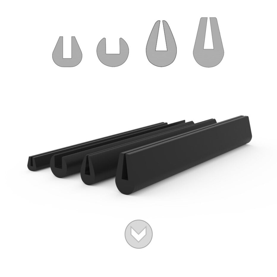 Rubber U channel profiles