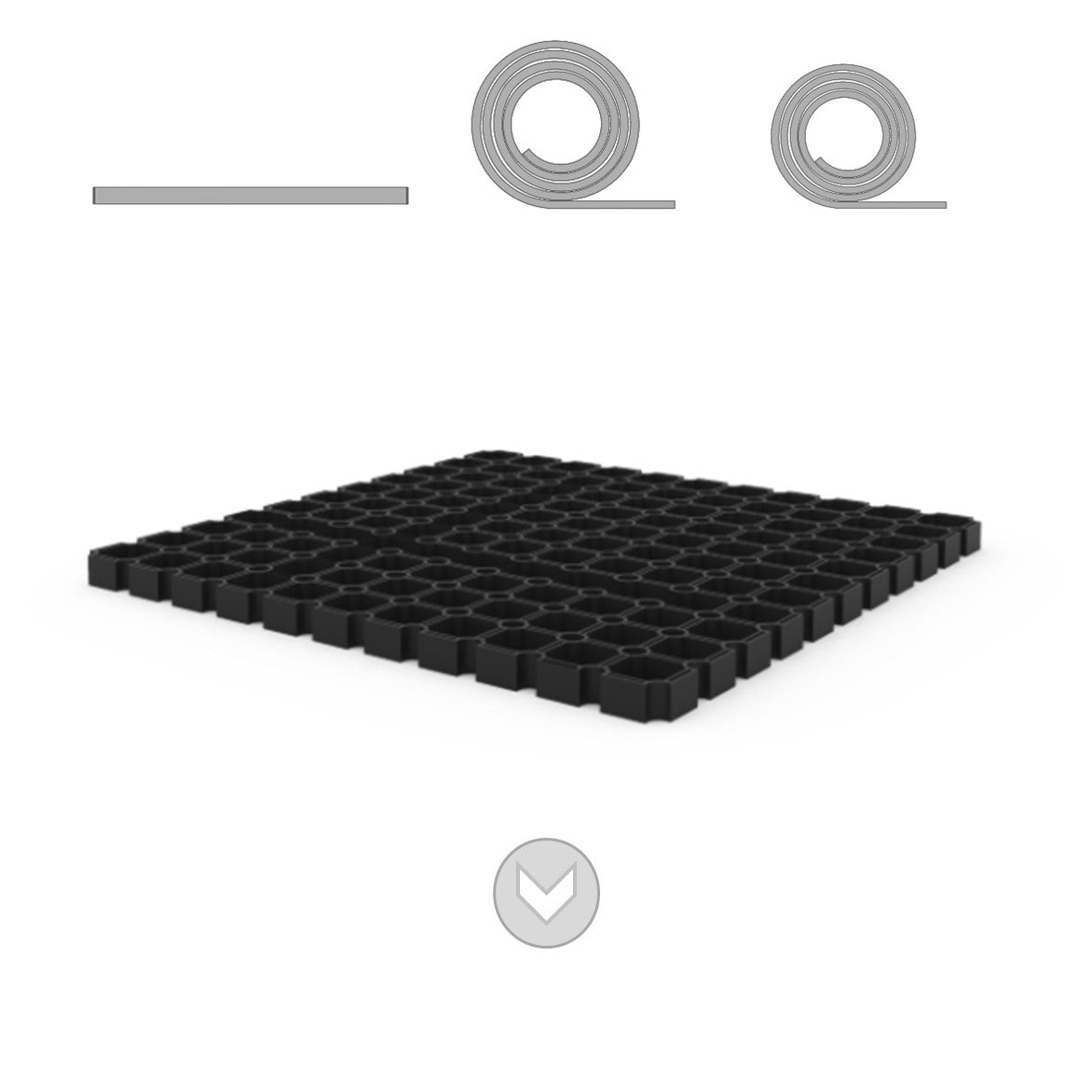 Honeycomb rubber matting