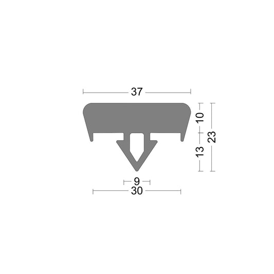Glass rack rubber 37x23mm closed
