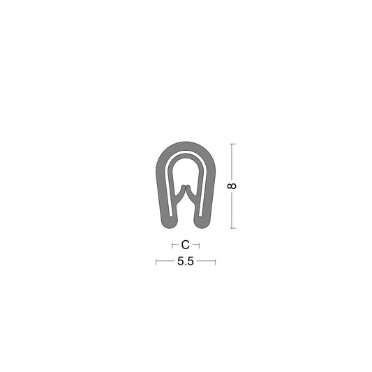 Kantenschutzprofil - Klemmbereich 0,8-1,5mm