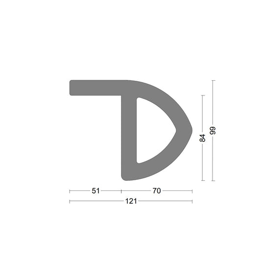 P fender profile 121x99mm