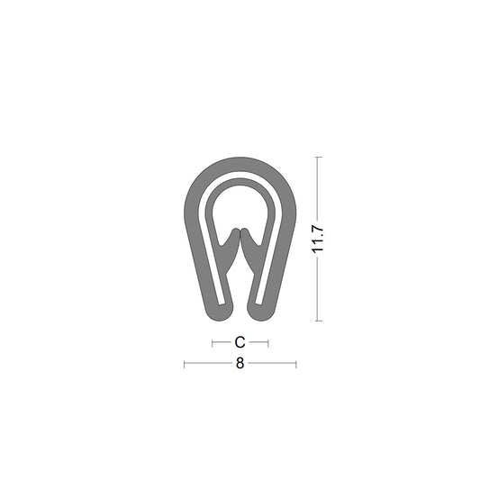 Kantenschutzprofil - Klemmbereich 1,0-2,5mm
