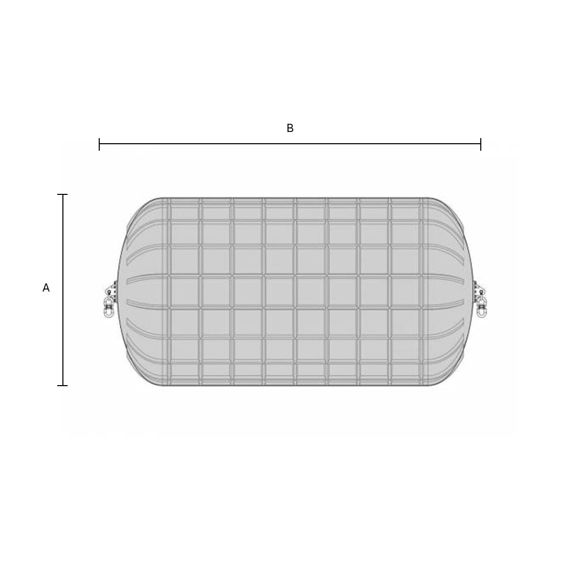 Pneumatic fender ribbed 2D