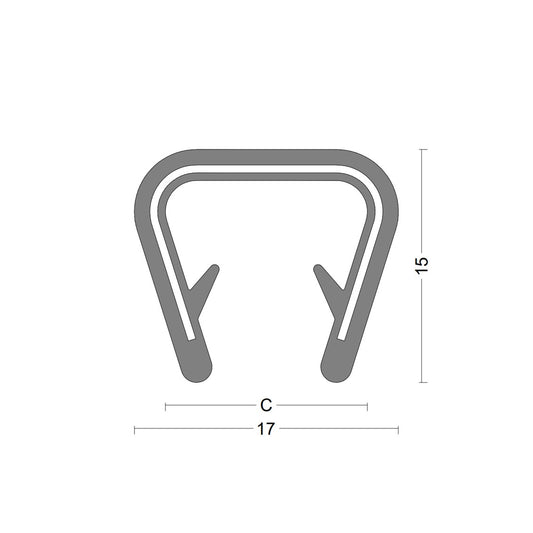 Kantenschutzprofil - Klemmbereich 10,0-12,0mm