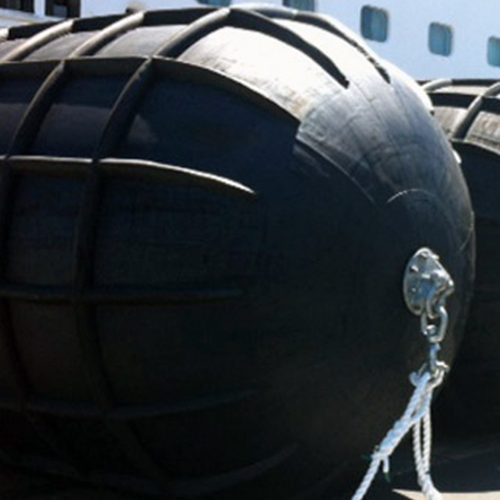 Pneumatic fender ribbed
