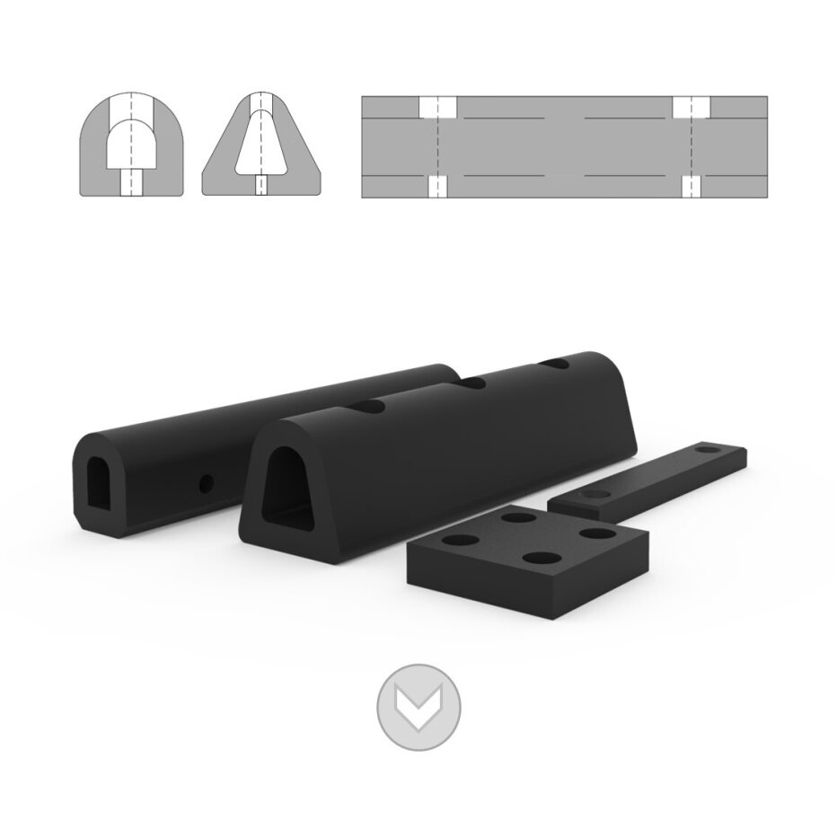 Rubber bumper blocksRubber bumper blocks