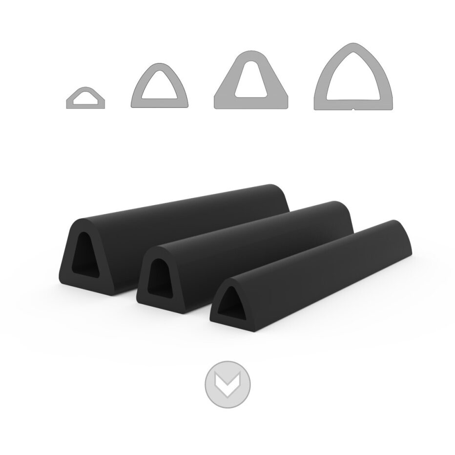 Delta fender rubber profiles