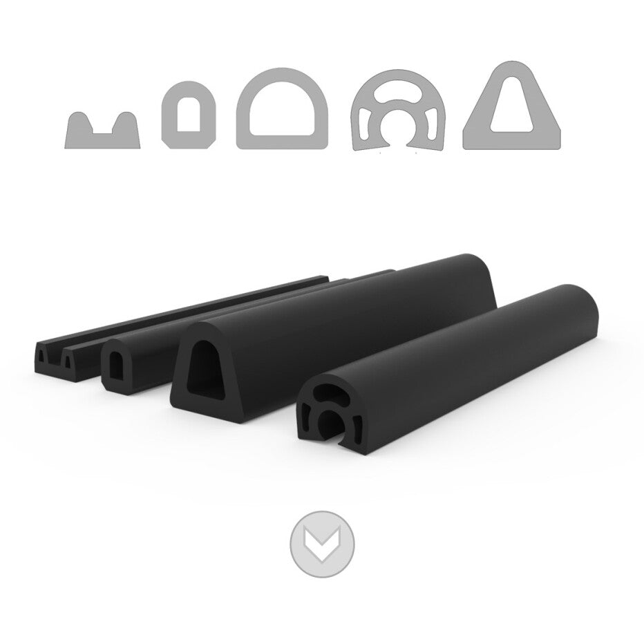 Rubber bumpers and protection profiles