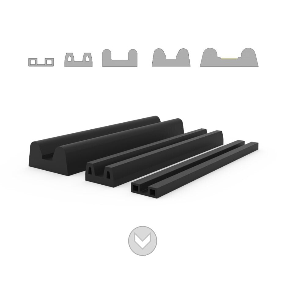 B shaped rubber wall protection profiles