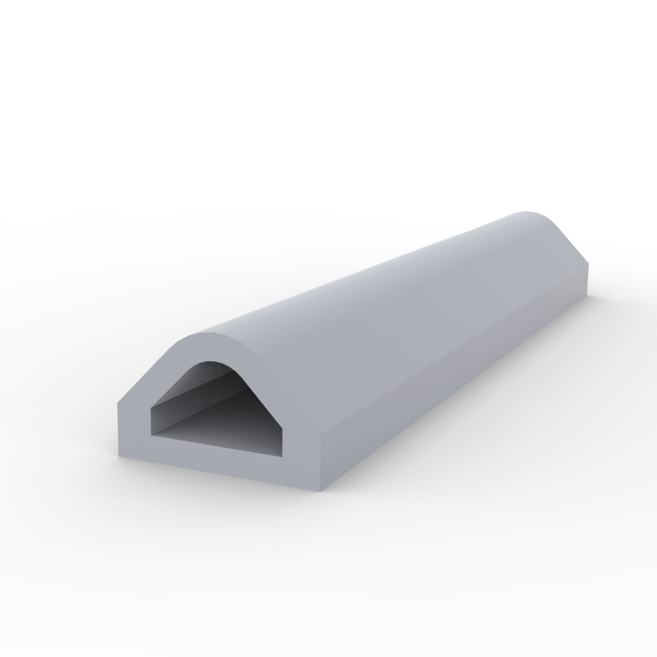 Delta fender rubber profile 40x25mm Grey
