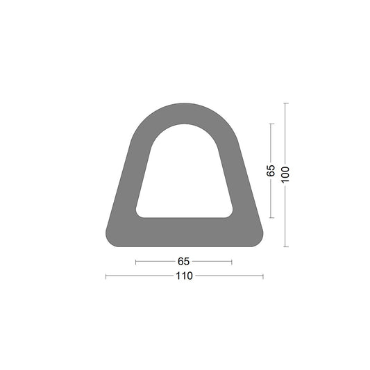 Delta fender rubber profile 110x100mm