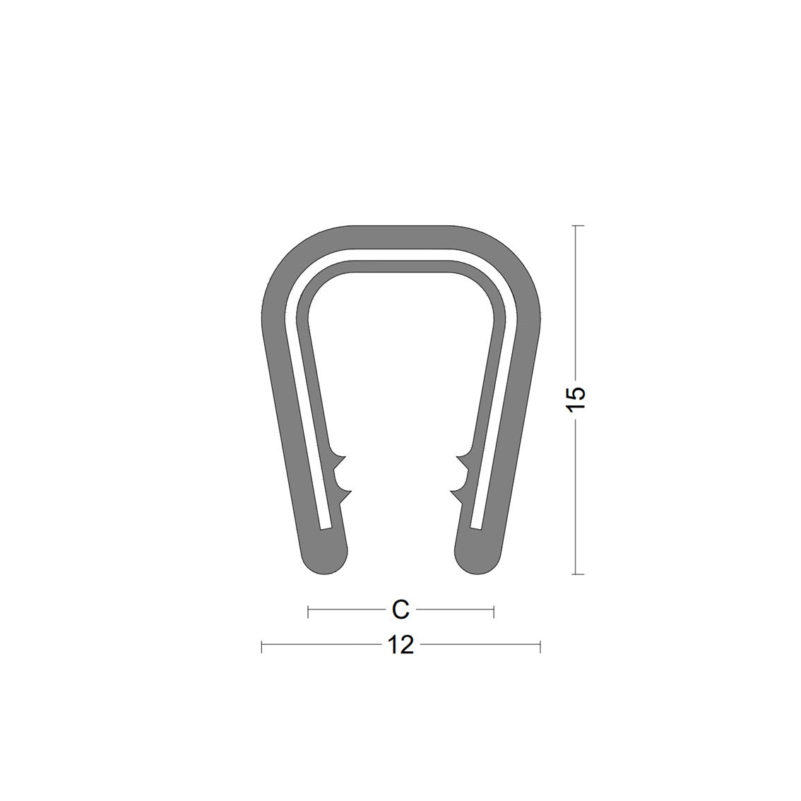 Kantenschutzprofil - Klemmbereich 6,0-8,0mm