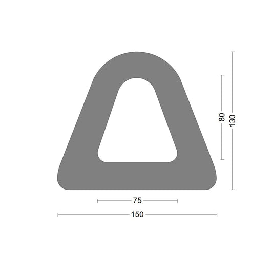Delta fender rubber profile 150x130mm