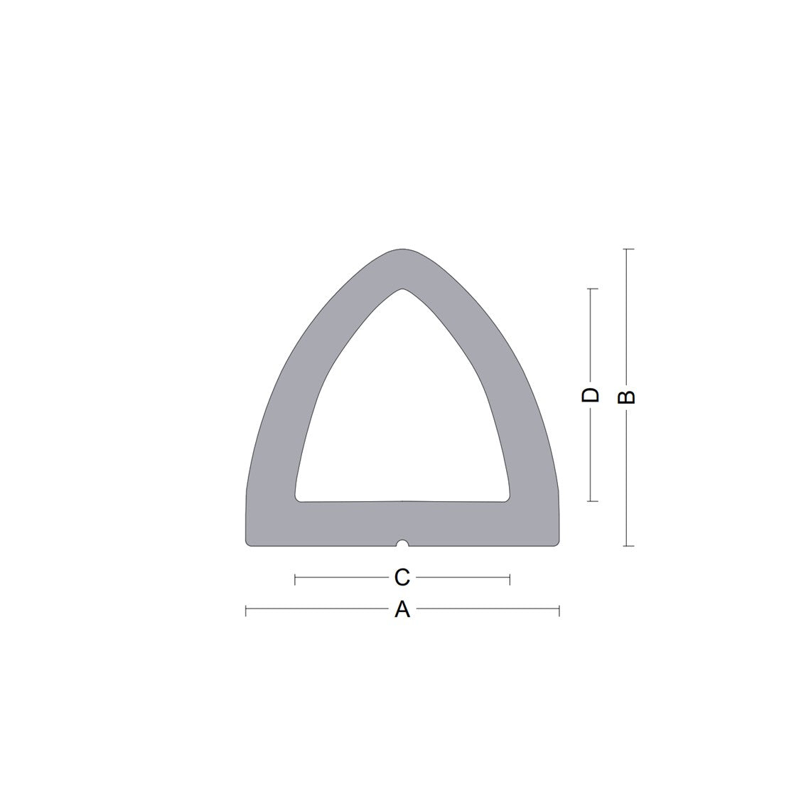 Colored Delta fender rubber Grey - All dimensions