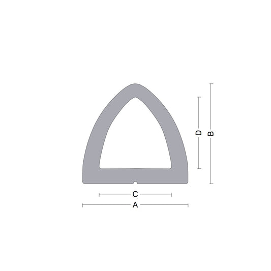 Colored Delta fender rubber Grey - All dimensions