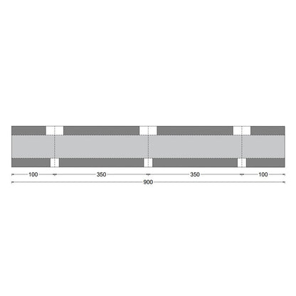 D fender block 80x70mm L=90cm