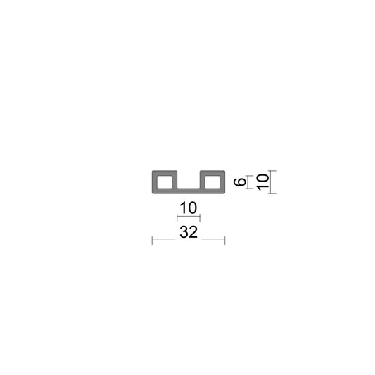 B-Kotflügelprofil 32x10mm