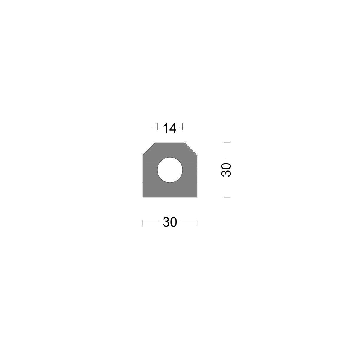 Gummi-Lukenprofil 30x30mm