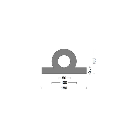 Wing omega fender 180x100mm