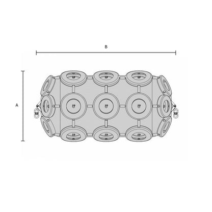 Pneumatic fender with tire net 2D