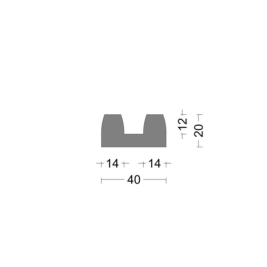 B-Kotflügelprofil 40x20mm