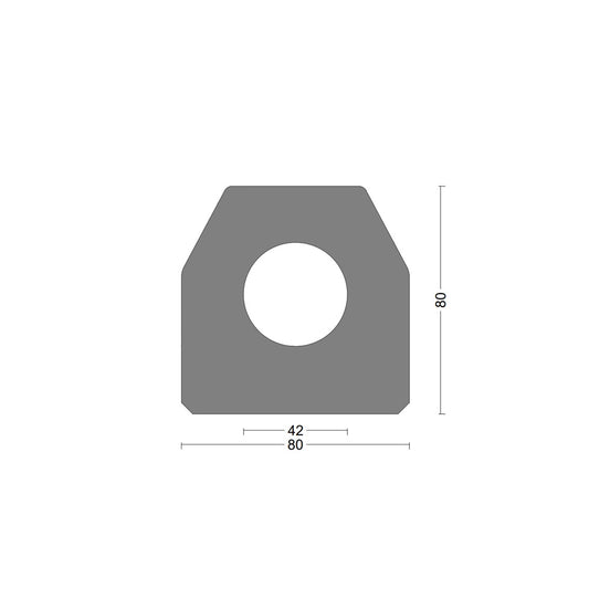 CF trap fender 80x80mm o-bore 42