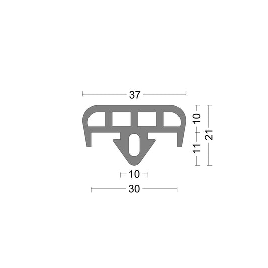 Glass rack rubber 37x21mm open White