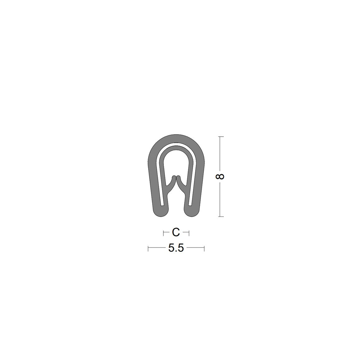 Kantenschutzprofil - Klemmbereich 0,8-1,5mm