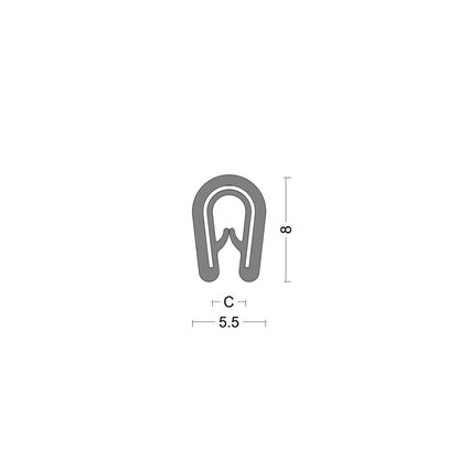 Kantenschutzprofil - Klemmbereich 0,8-1,5mm
