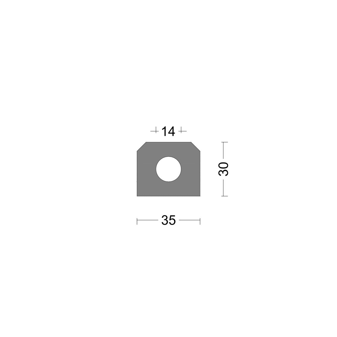 Gummi-Lukenprofil 35x30mm