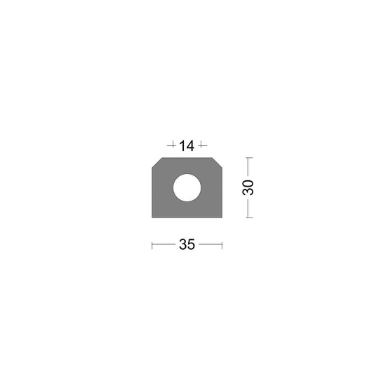 Gummi-Lukenprofil 35x30mm
