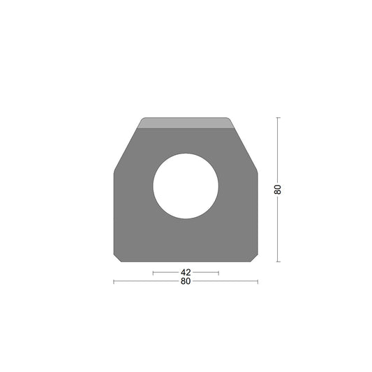 CF-C trap. Composite fender 80x80mm o-bore 42