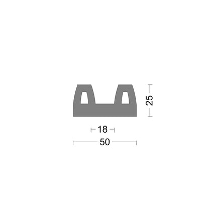 B Kotflügelprofil 50x25mm