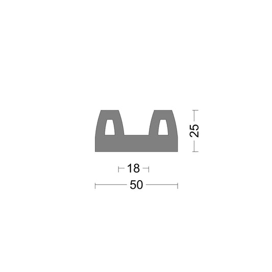 B Kotflügelprofil 50x25mm