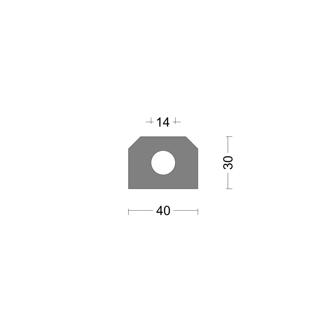 Gummi-Lukenprofil 40x30mm