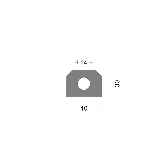 Gummi-Lukenprofil 40x30mm