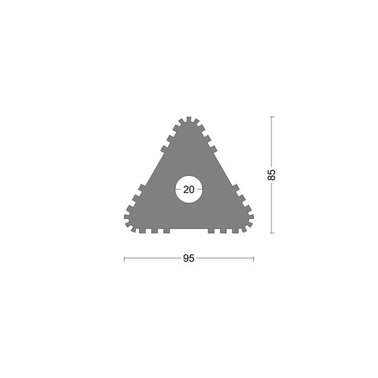 Wheelchock rubber 95x85mm