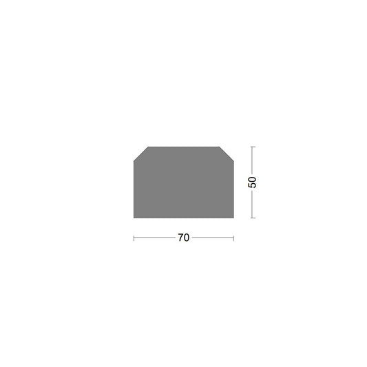 Solid S-fender 070x050mm