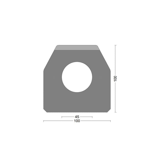 CF-C trap. Composite fender 100x100mm o-bore 45