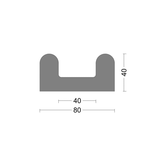 B fender profile 80x40mm