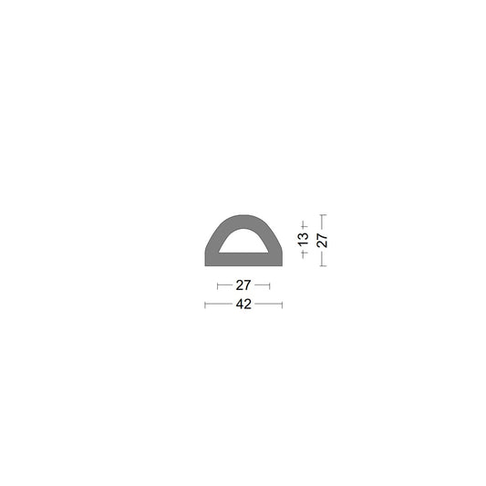 D fender rubber profile DD 42x27mm