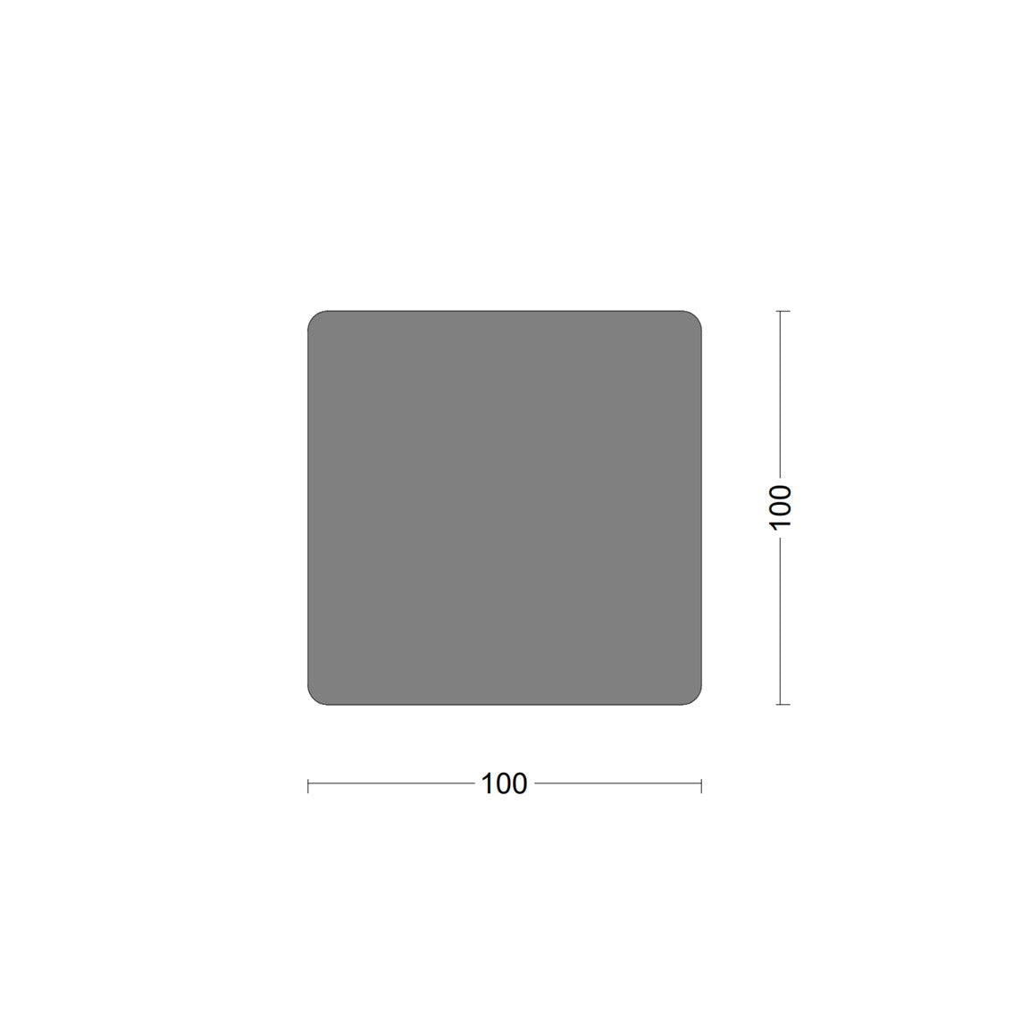 Solid S-fender 100x100mm
