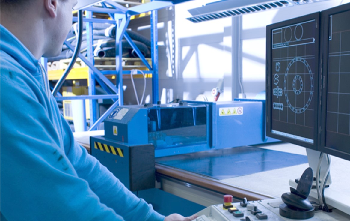 Ruplatec worker busy with project