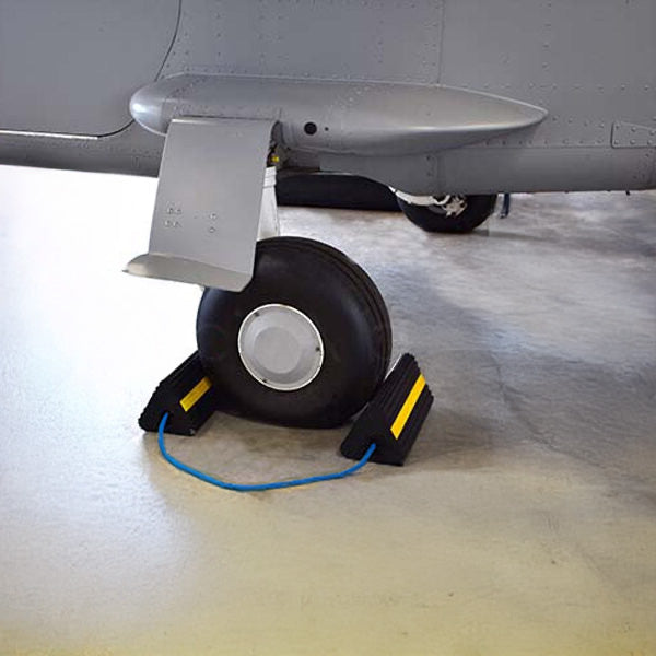 Helicopter wheel chocks