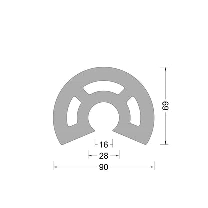 Bootsfender 90x69mm