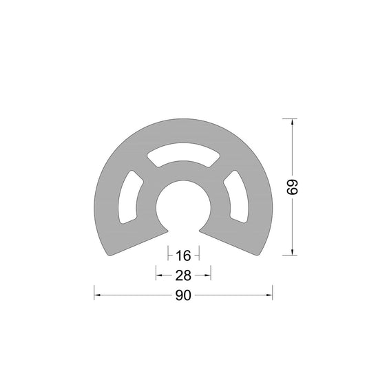 Bootsfender 90x69mm
